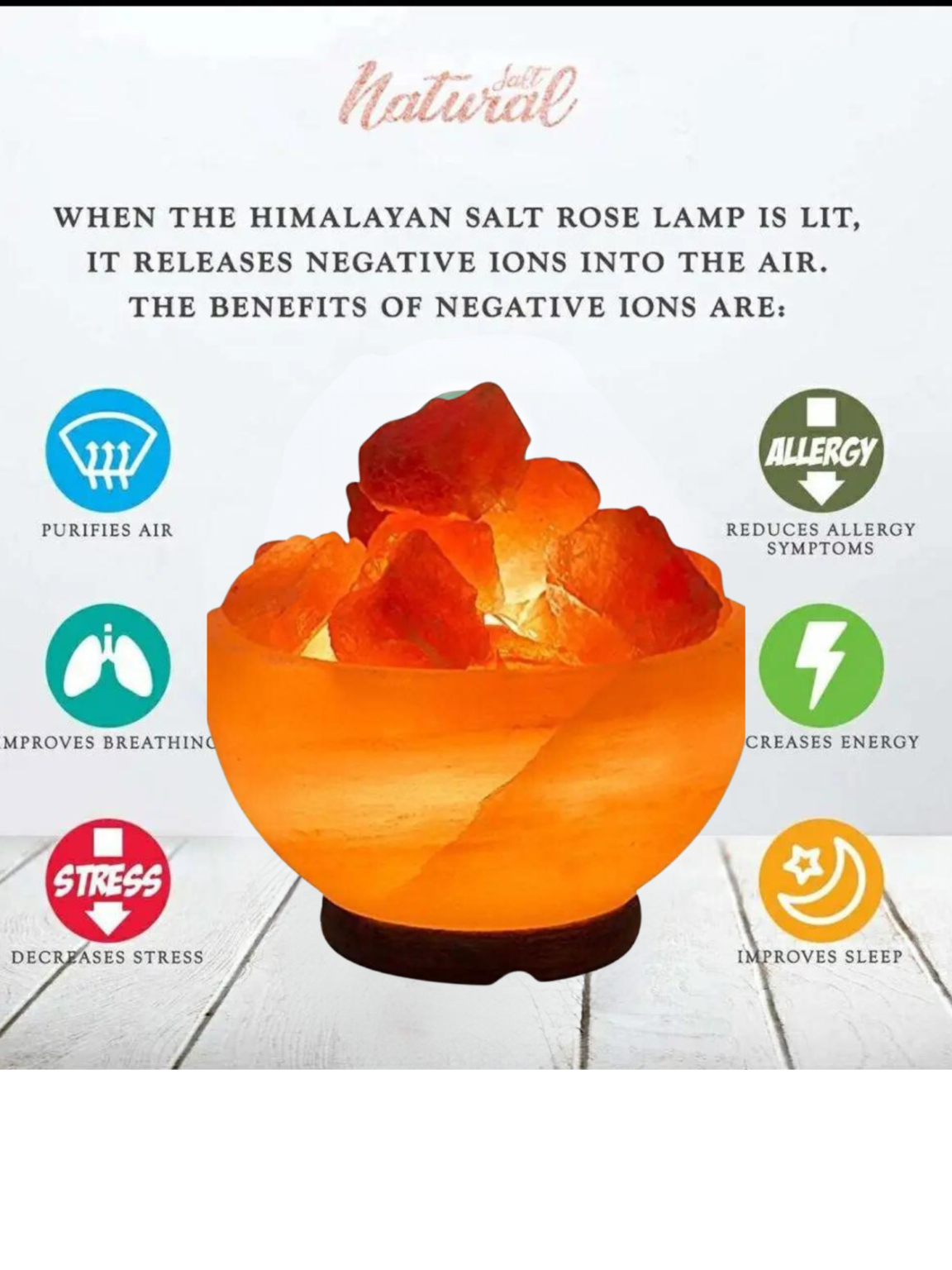Himalayan Multi-Color USB Salt Bowl Lamp - Image 2